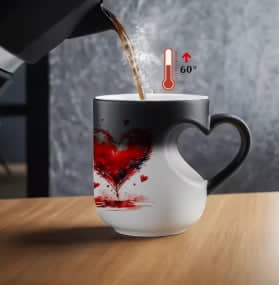 Kubek ZMIENIAJĄCY KOLOR POD WPŁYWEM TEMPERATURY - IDEALNY NA PREZENT